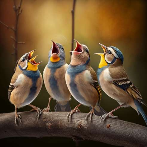 bird Attracting Mates by singing